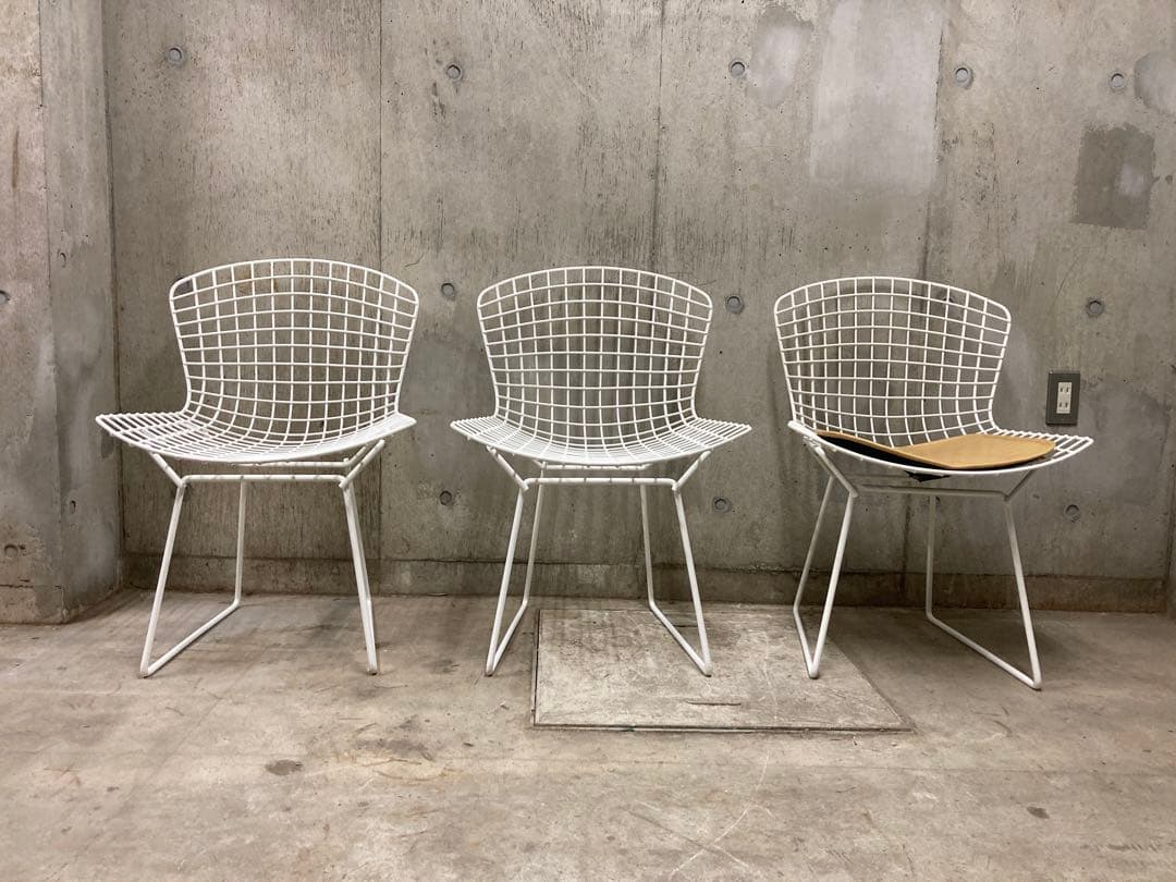 名作 正規Knoll ハリー・ベルトイア ワイヤー チェア③バルセロナ