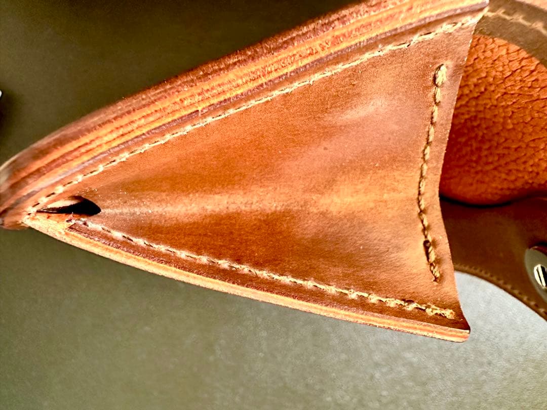 【美品】ラストクロップス　タング　シェルコードバン　バーボンカラー