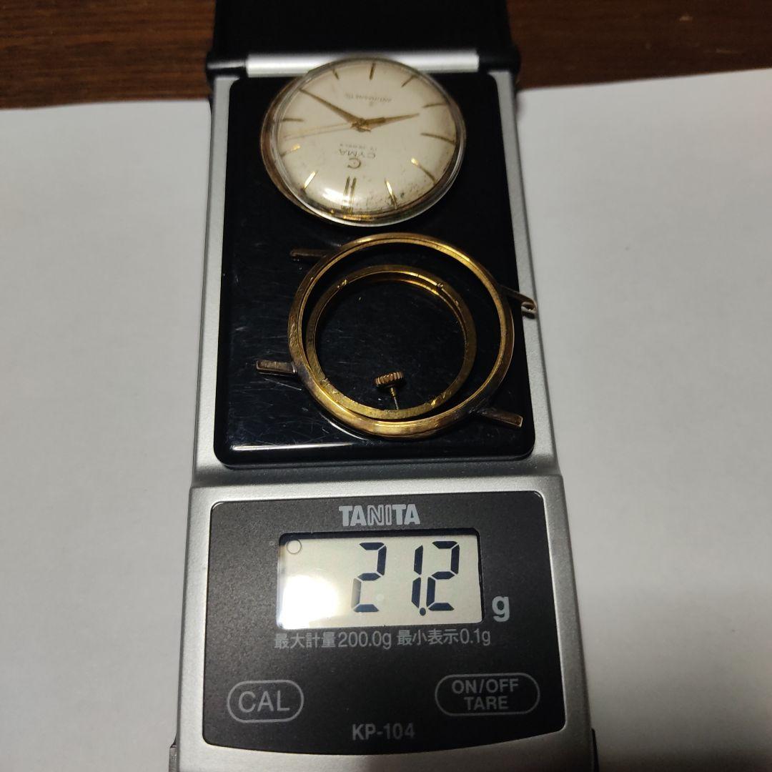 CYMA。シーマ。時計。18K、0.750。ジャンク品。スクラップ品。壊れ品。
