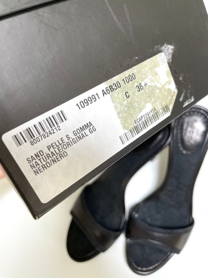 【美品】GUCCI ブラック ミュール 高ヒール