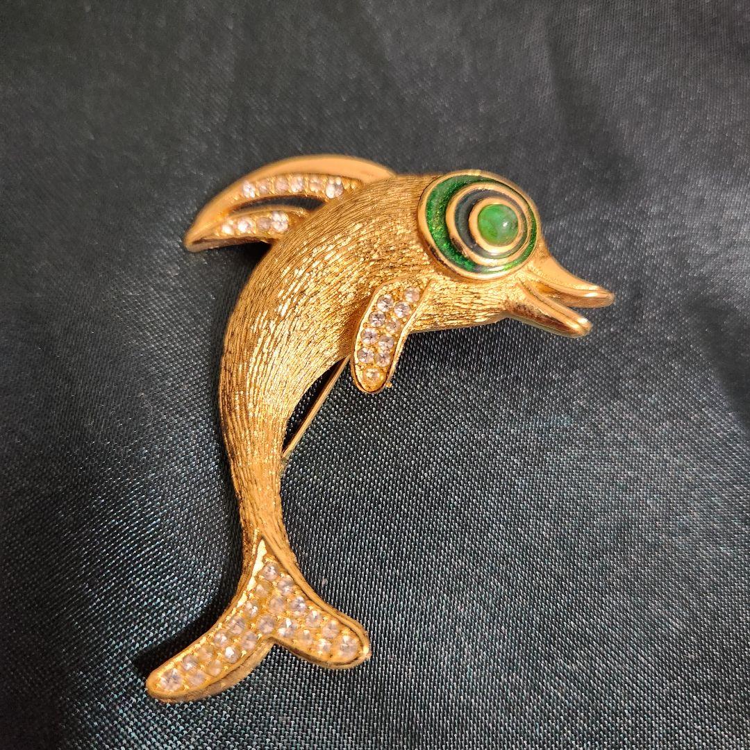 Tanishipi様検討中クリスチャン ディオール ドルフィン イルカ　ブローチ