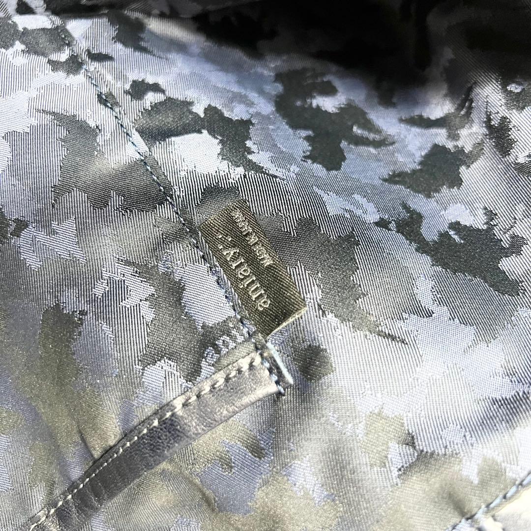 極美品✨アニアリ　エディターズトートバッグ　スケイルレザー　ネイビー　A4　希少