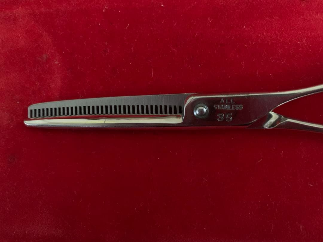 研ぎ済　美品　OK REG セニングシザー 35目