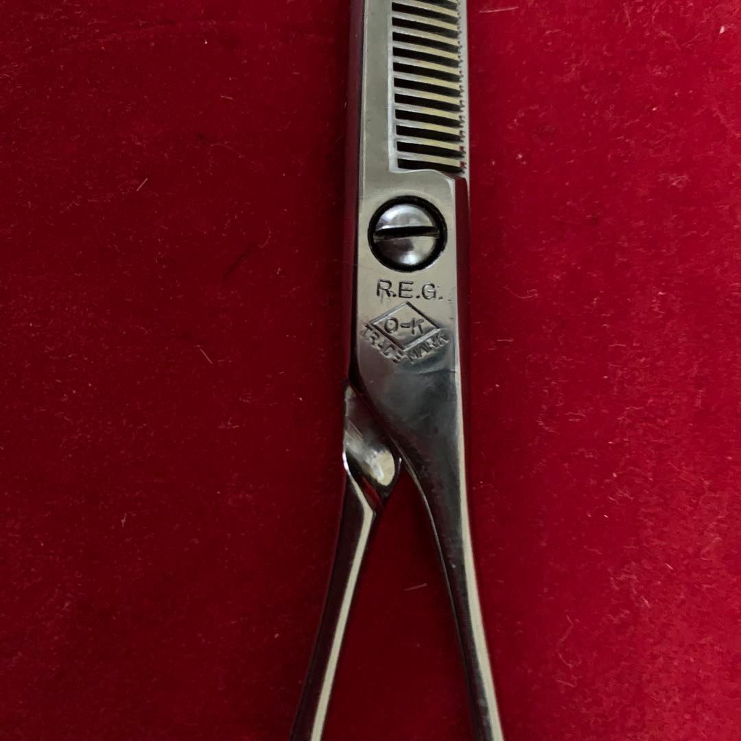 研ぎ済　美品　OK REG セニングシザー 35目