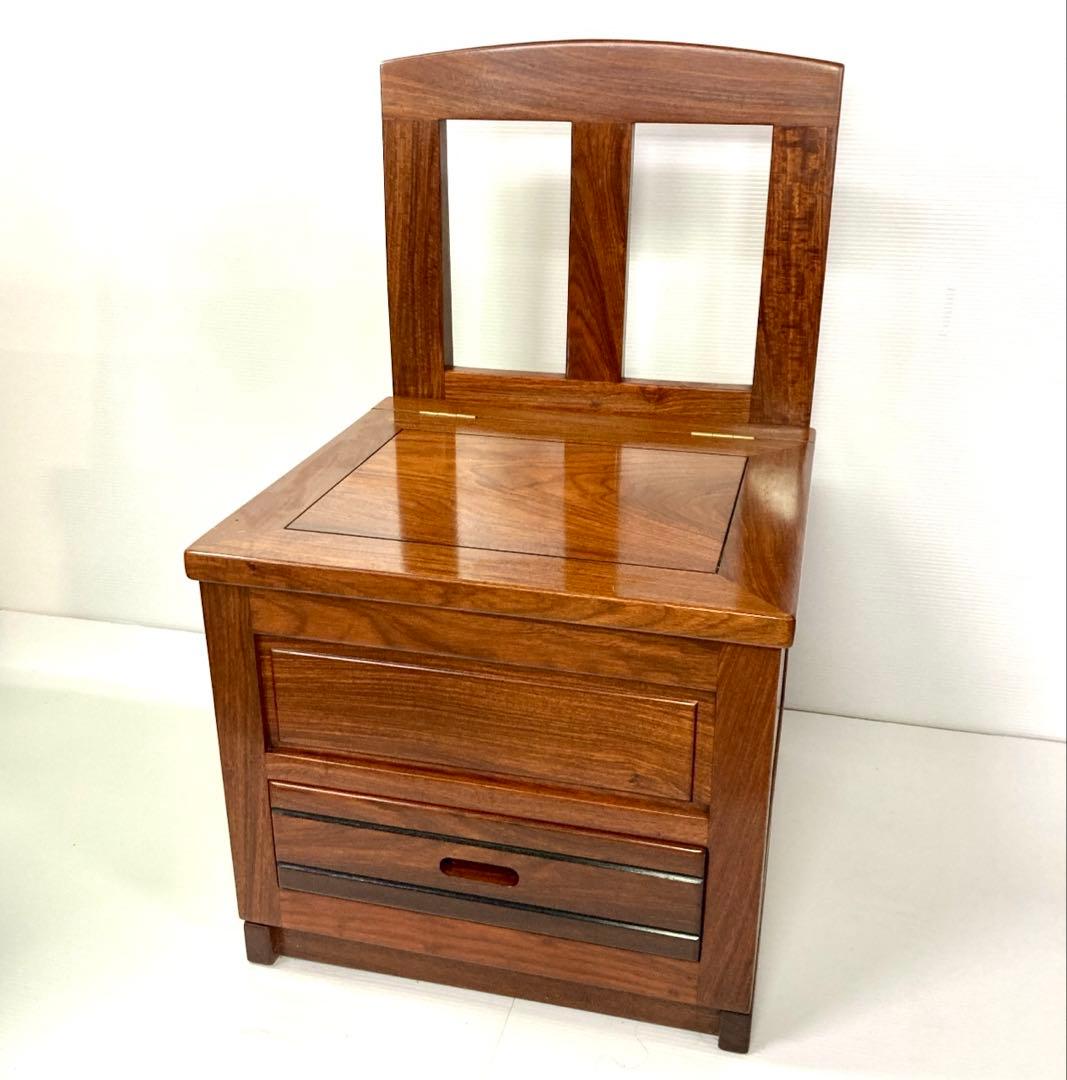 【最終値引✨】花梨 無垢 ダイニングチェア 回転 囲炉裏 チェア セット売り限定