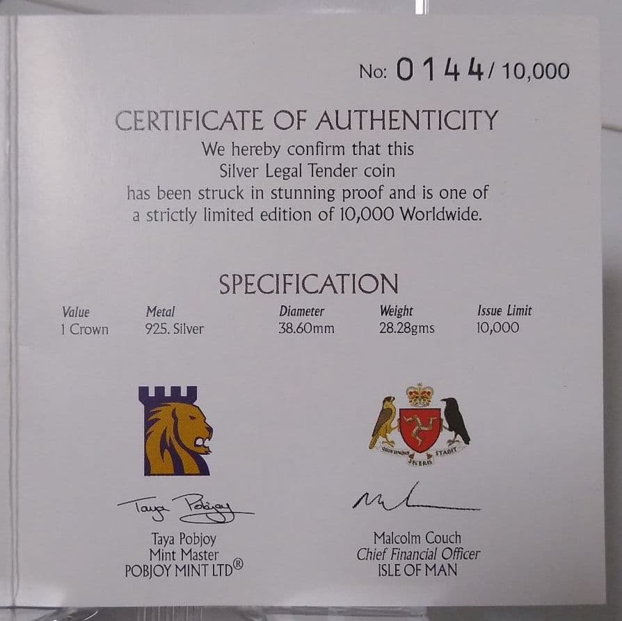 2015 マン島エリザベス女王在位最長記念プルーフ銀貨 NGC PF70UC②