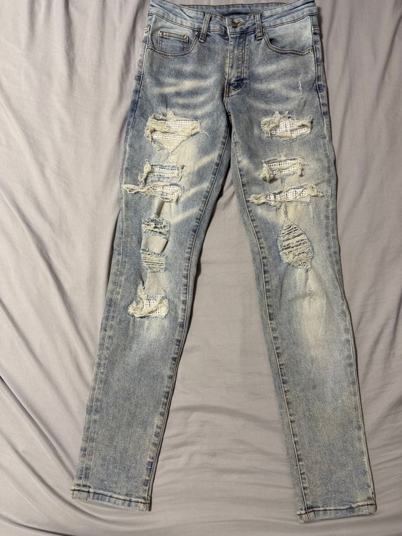 ダメージ加工ジーンズ 28サイズAmiri purple brand ksubi