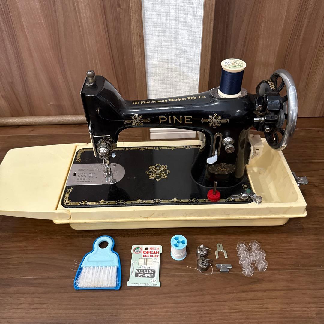 早い者勝ち!【動作確認済】PINE type p-4 アンティーク ミシン