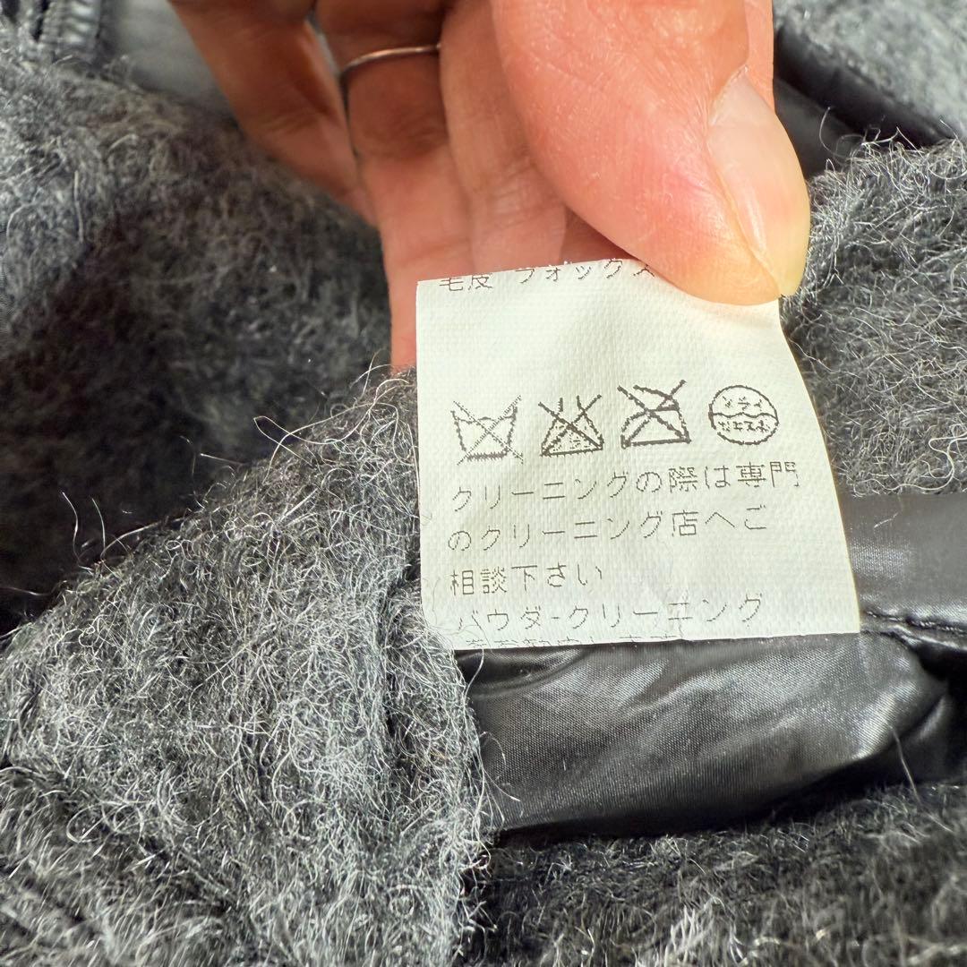 極軽⭐︎高級⭐︎リバーシブル⭐︎ブラック　ダウンコート　ウール　モヘヤ　LL