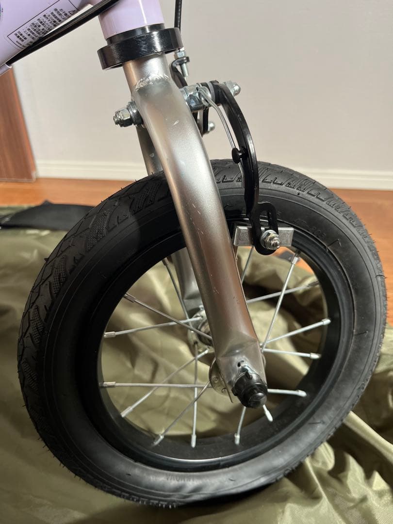 へんしんバイク2 パープル 12インチ おでかけバッグ＋メット付／品川区手渡し