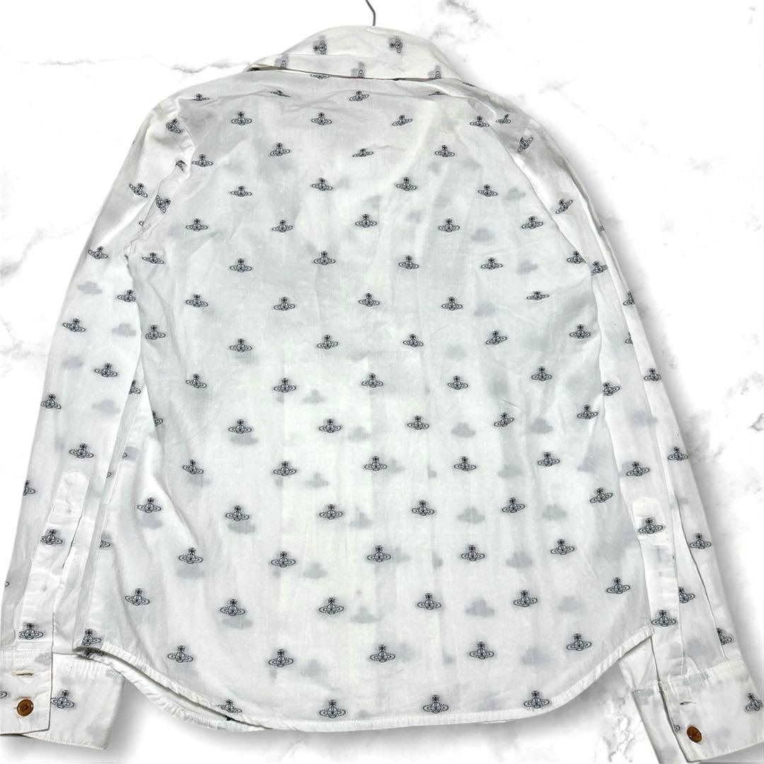 Vivienne Westwood オーブ 刺繍 ボウタイ ブラウス M