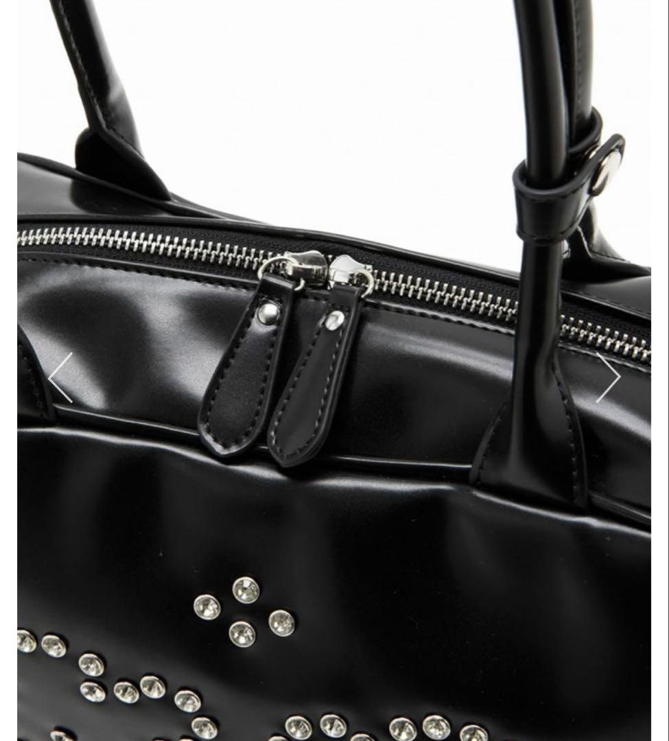 【HEY! Mrs ROSE】Rhinestone Boston ブラウン