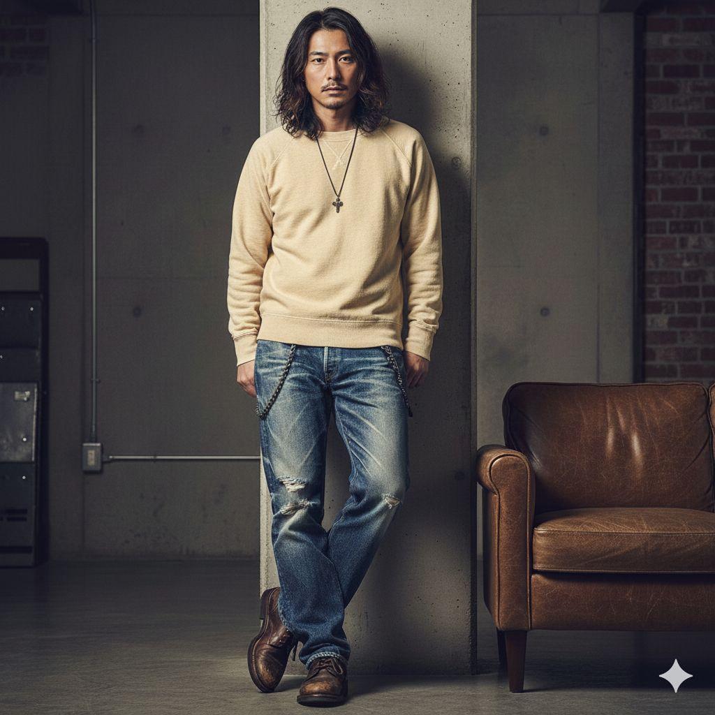 フラワー黒金■本革レザーフルスタッズナローベルト☆アメカジ古着ヴィンテージ