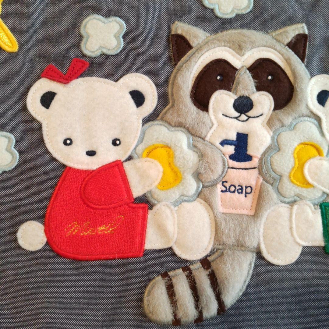 ファミリア×ミュベール コラボ限定品 デニム トートバッグ あらいぐま