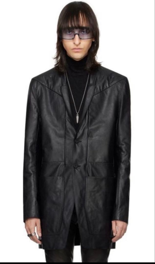 リックオウエンス　レザージャケット　24ss