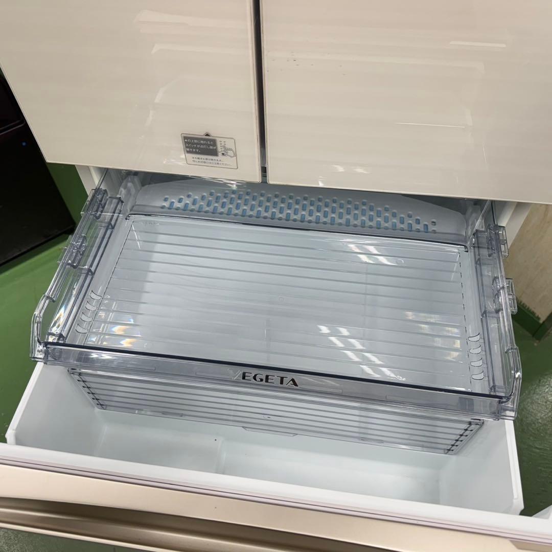 125 大型冷蔵庫　観音開き　6ドア　自動製氷機付　ガラストップ　極美品　家庭向