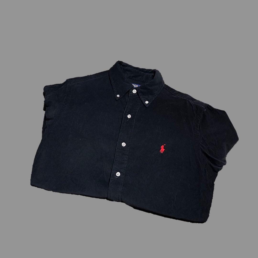 ★美品 Ralph Lauren ポロ ラルフローレン コーデュロイ シャツ 黒