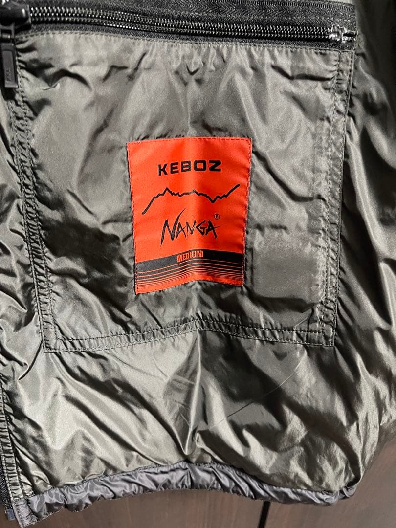 【美品】KEBOZ×NANGA コラボ　リバーシブル　ダウンベスト　黒　M