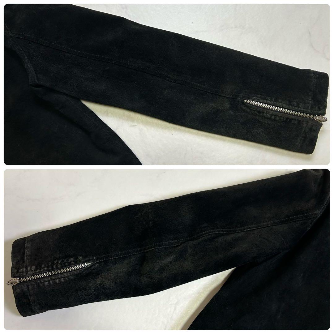 ポールスミス レザージャケット スエード ミニマル 本革 中綿 黒 M