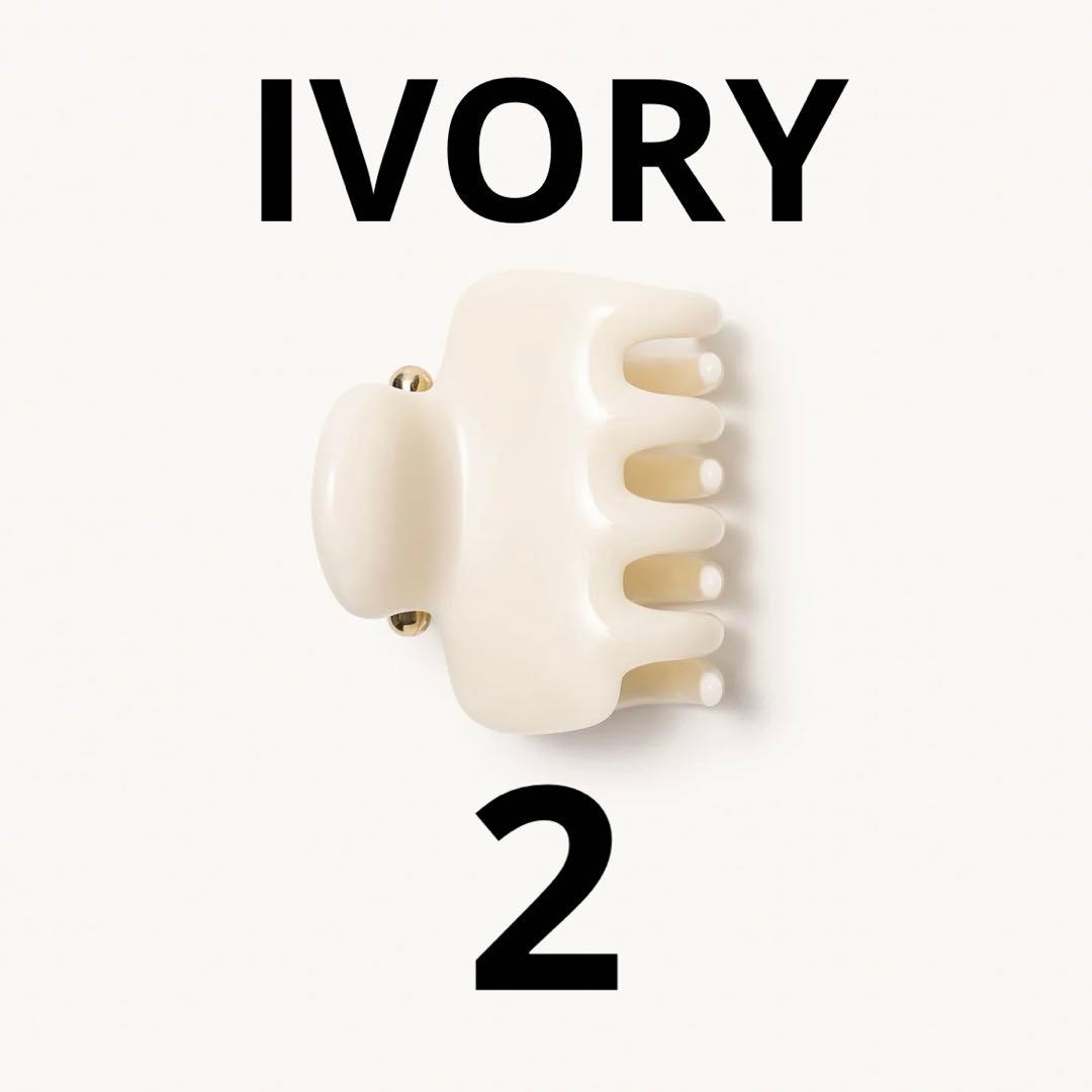 新品UNDO HAIRWARE ヘアクリップ No.2 IVORY