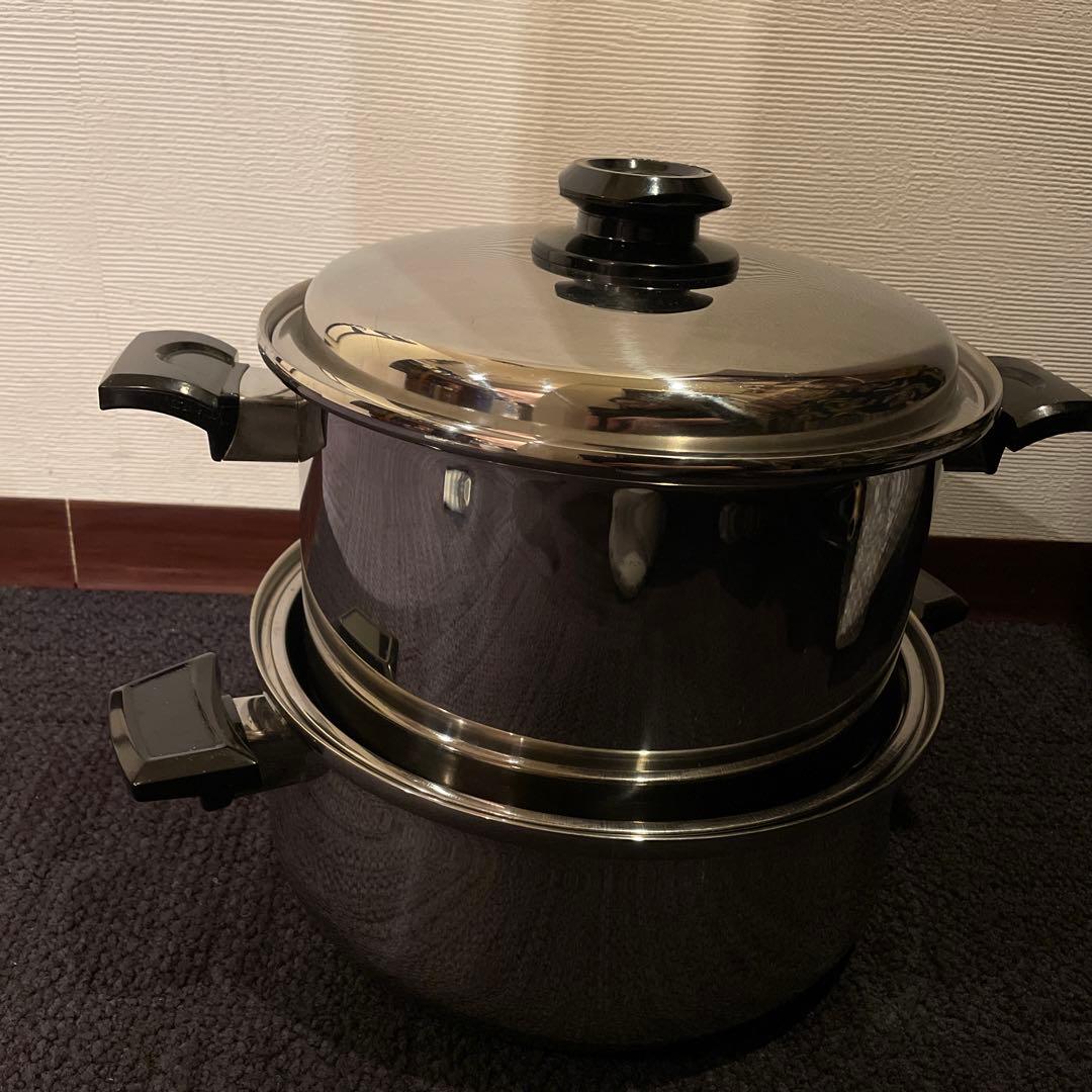  Queen その他　ステンレススチール 両手鍋 2点セット