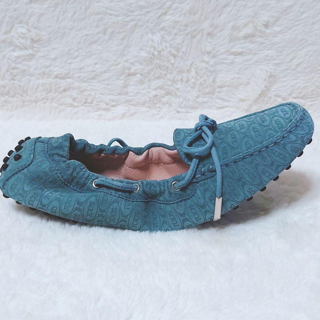 極美品 TOD'S トッズ スウェード モカシン ドライビングシューズ 38