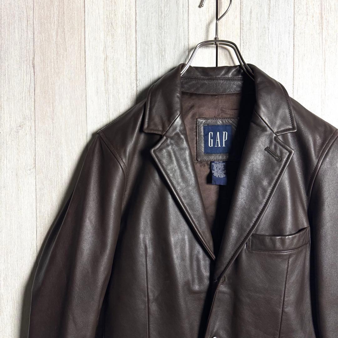 3550【90s・美品】オールドギャップ カウレザー テーラードジャケット