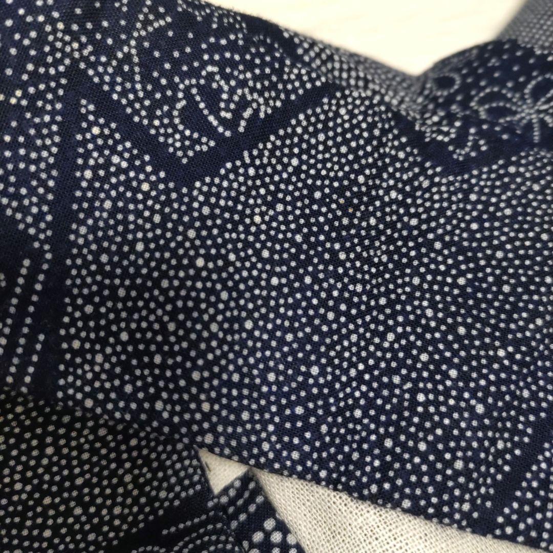 竺仙　籠染め　浴衣　ゆかた　リバーシブル　両目