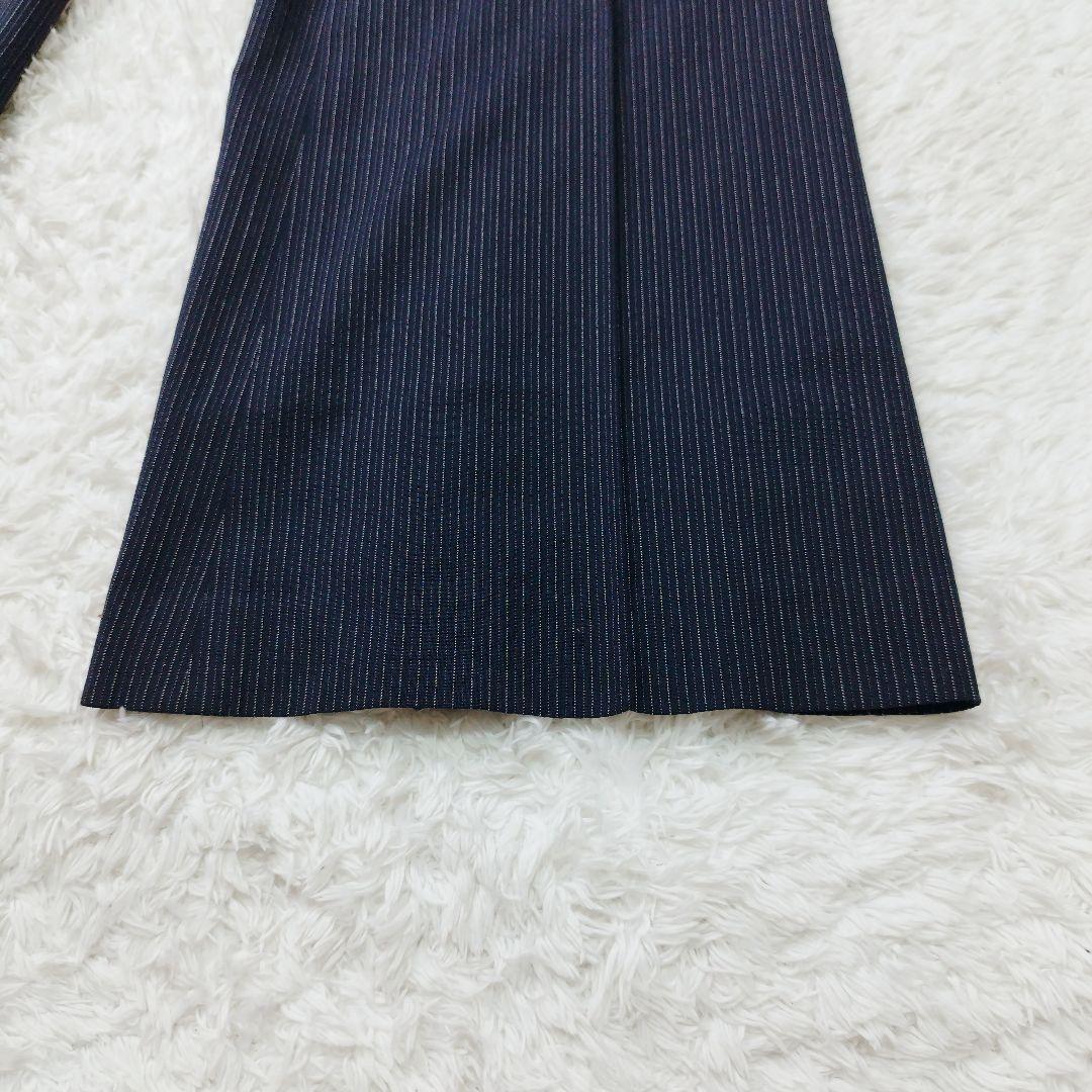 【極美品】セオリーリュクス パンツ スーツ セットアップ ネイビー ストライプ