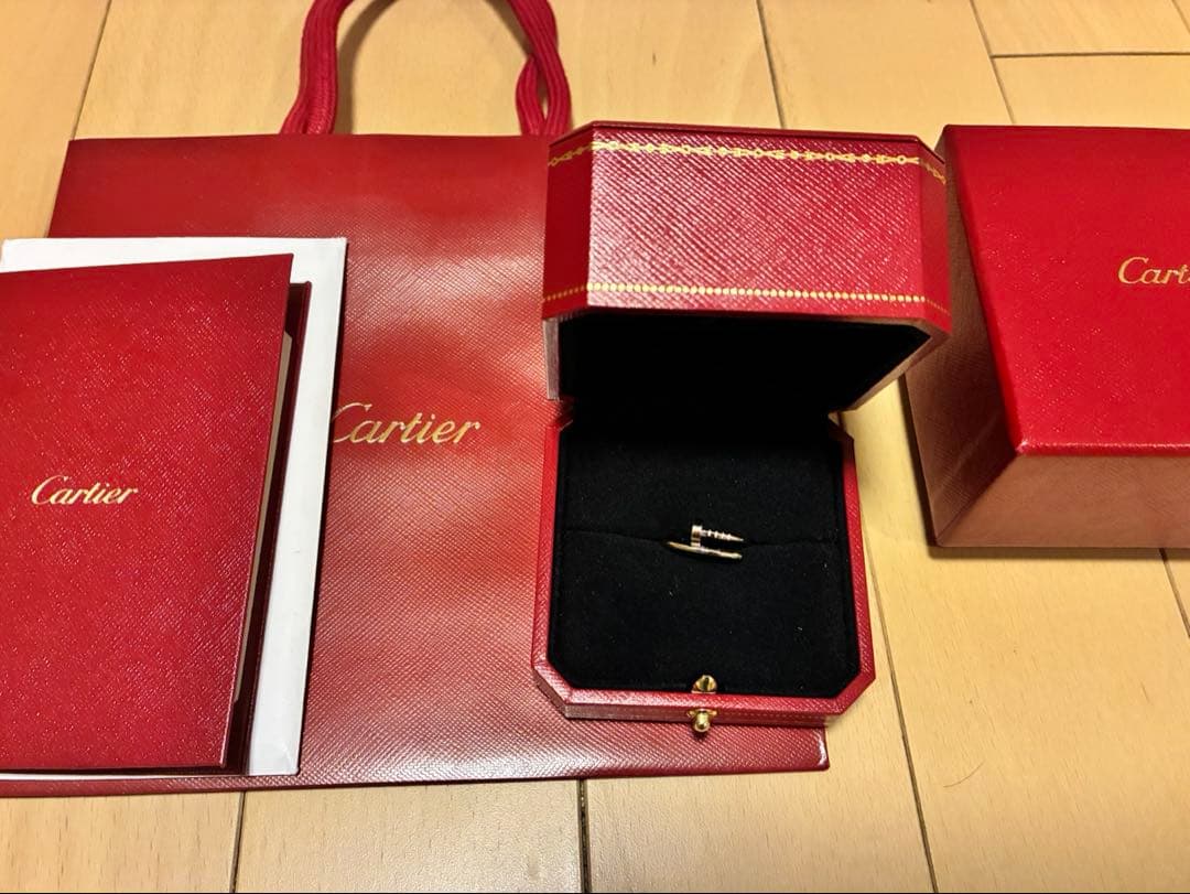 【ほぼ未使用】ジュスト アン クル リングスモールモデル　ホワイトゴールド13号