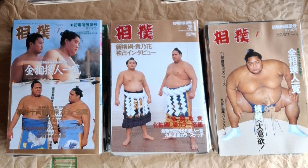 【商談中】相撲　昭和62年.平成3.4.5.6.7年　各12冊　計72冊