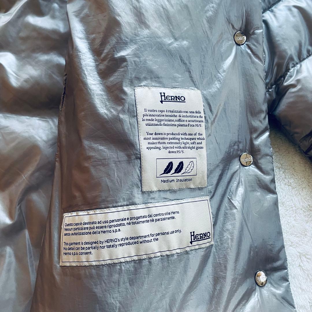 Herno ヘルノ 超軽量 ダウンジャケット 金ボタン 42