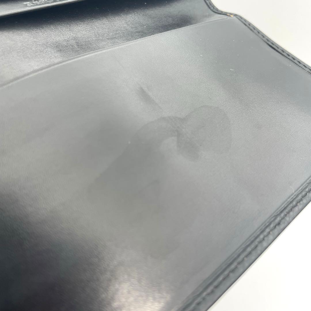 ロエベ　長財布　二つ折り　ブラック　レザー　保管袋付き　スリム