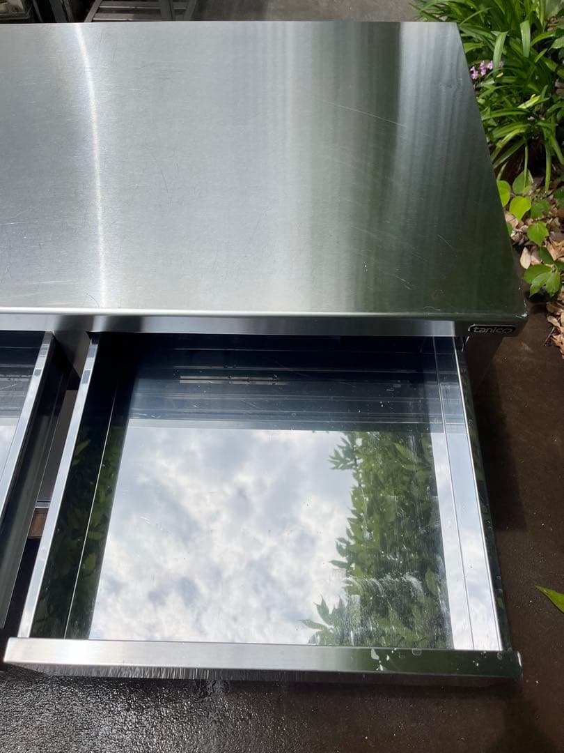 ステンレス作業台　調理台　キャビネット　引き出し付き　1500×600×780