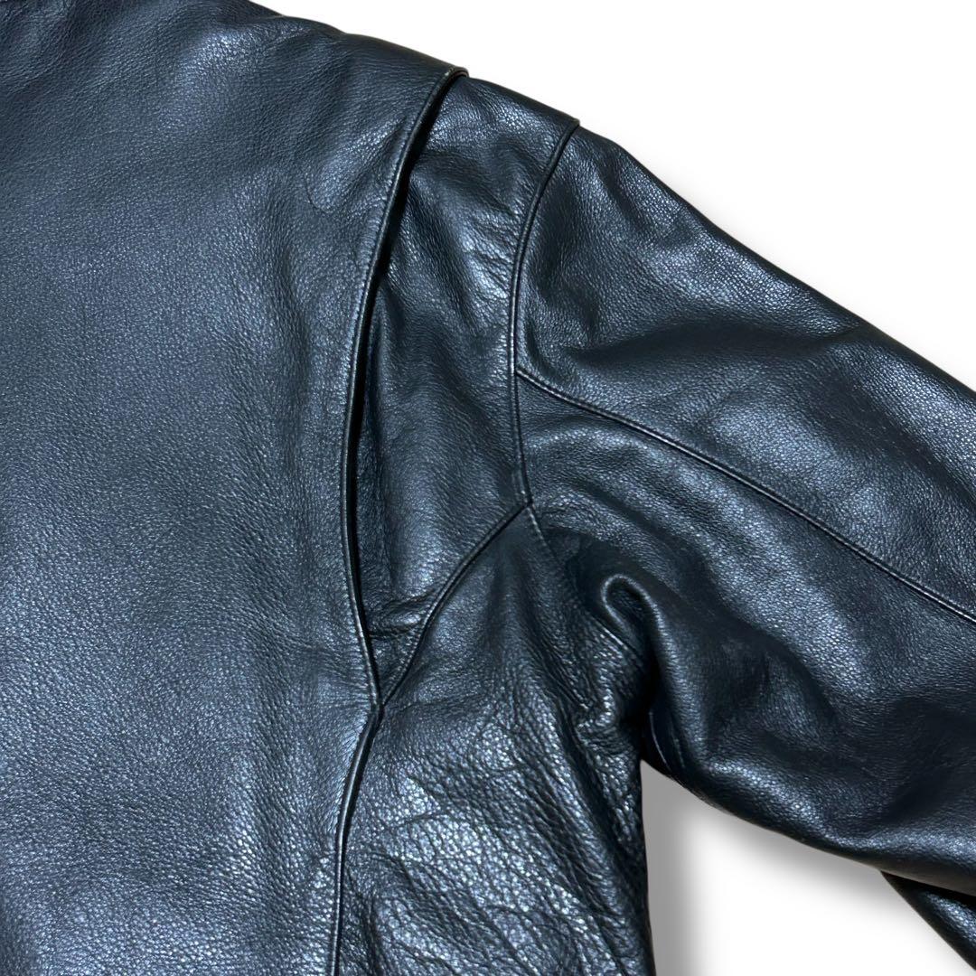 WILSONS LEATHER 本革 カーコート シボ革 海外Lサイズ