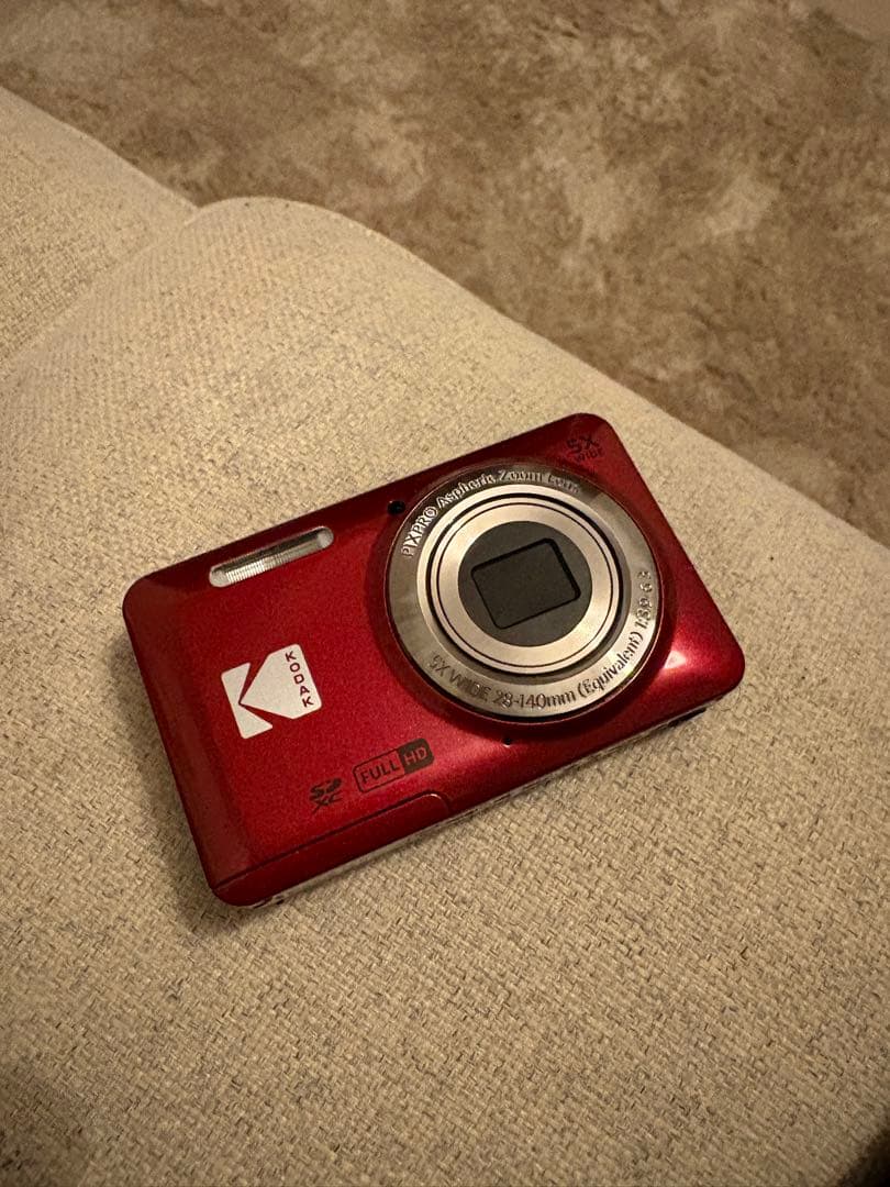 【超美品】Kodak PIXPRO FZ55 レッド コンパクトデジタルカメラ