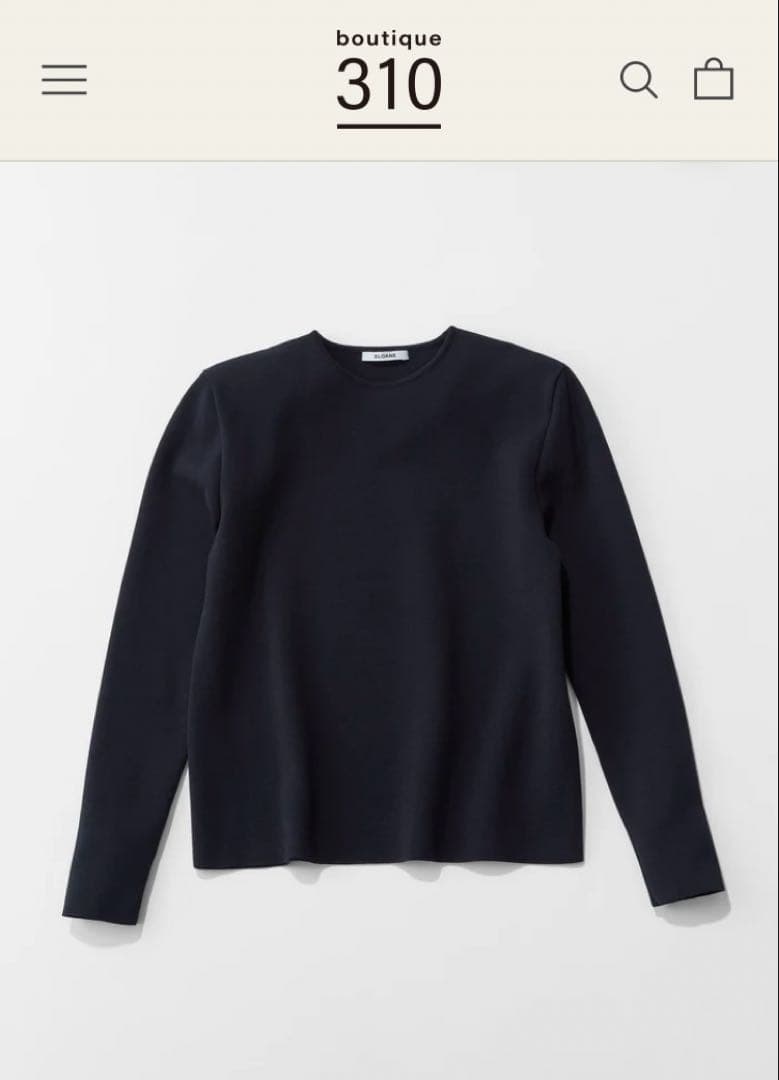 boutique310 佐藤佳菜子　肩で魅せるニット　ネイビー