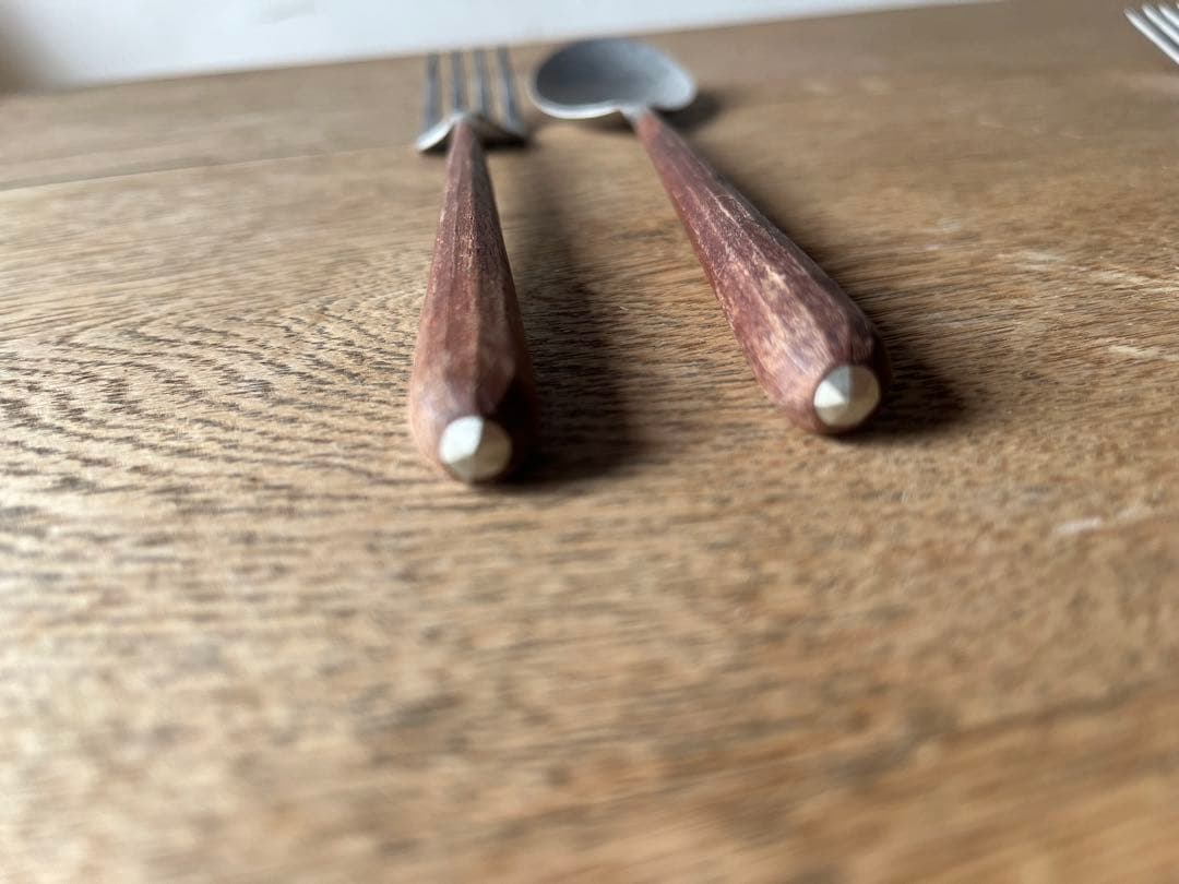 机上工芸舎　湯浅記央　カトラリー　ディナースプーン　ディナーフォーク　セット　⓵