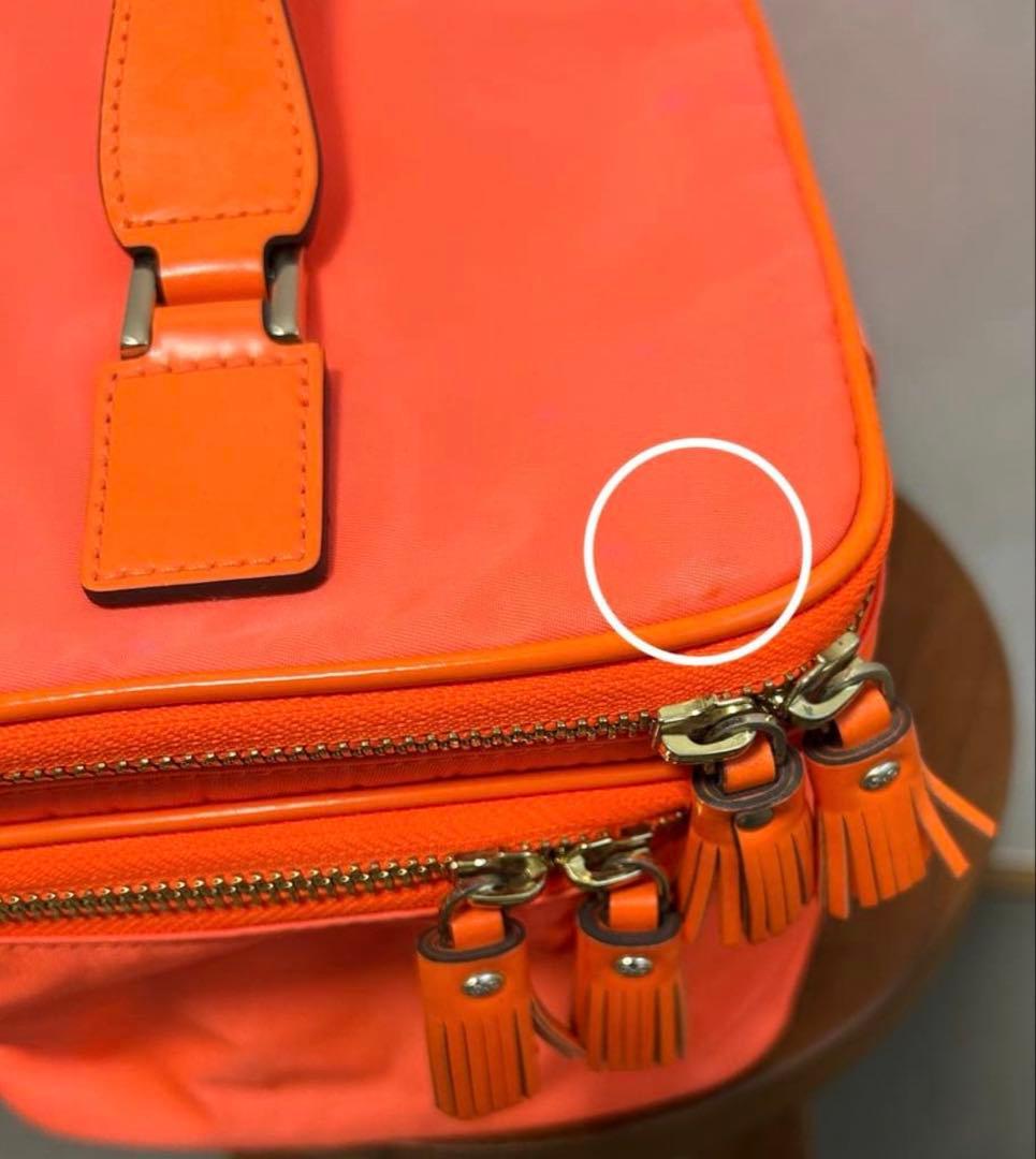 s*w様 アニヤハインドマーチ バニティケース バッグ メイクポーチ オレンジ