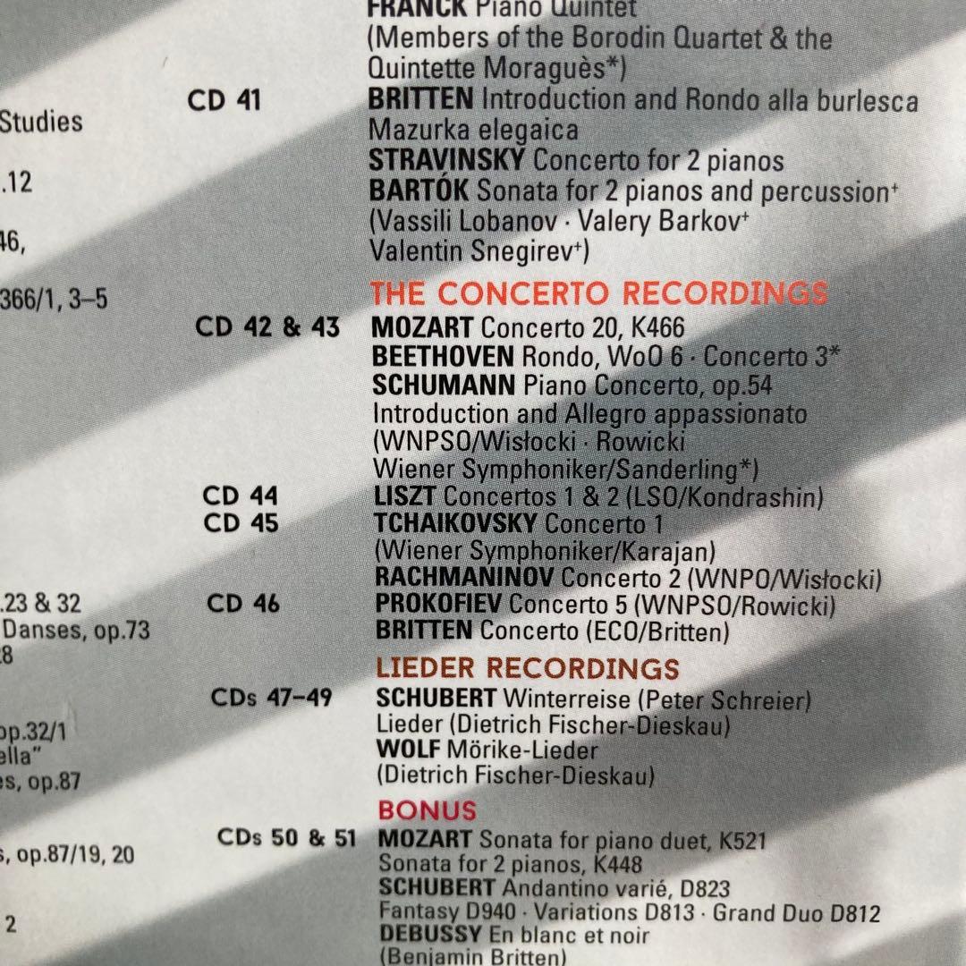 スヴィヤトスラフ・リヒテル／デッカ、フィリップス、ＤＧ録音全集（５１ＣＤ）