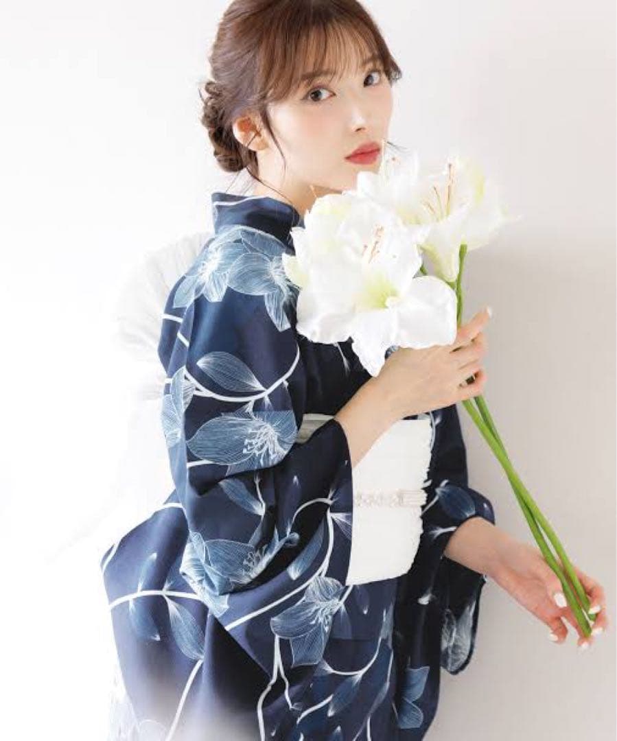 【新品】Dita ディータ★ 夏夜の百合しらべ ★ワンピース浴衣3点セット