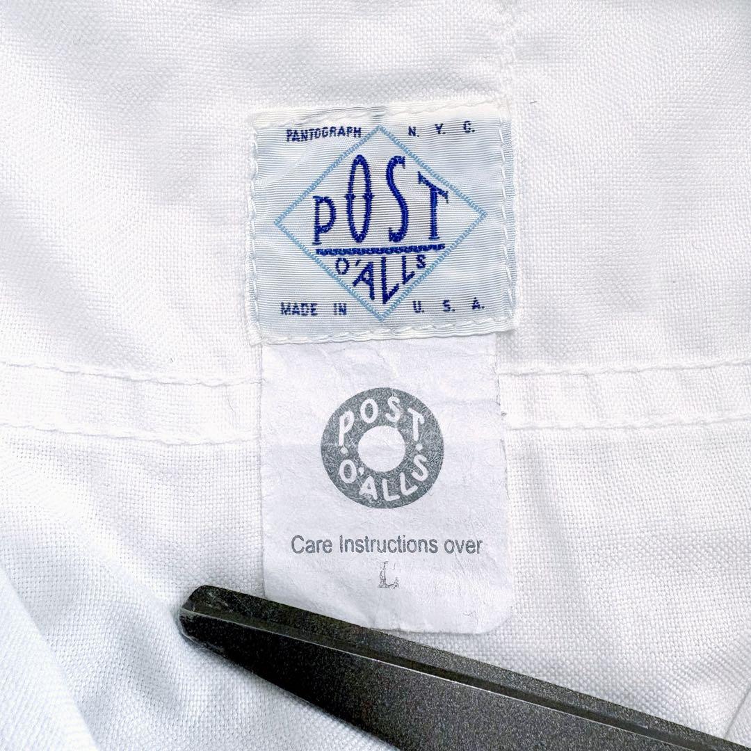 美品 ポストオーバーオールズ 長袖シャツ USA製 エルボーパッチ L