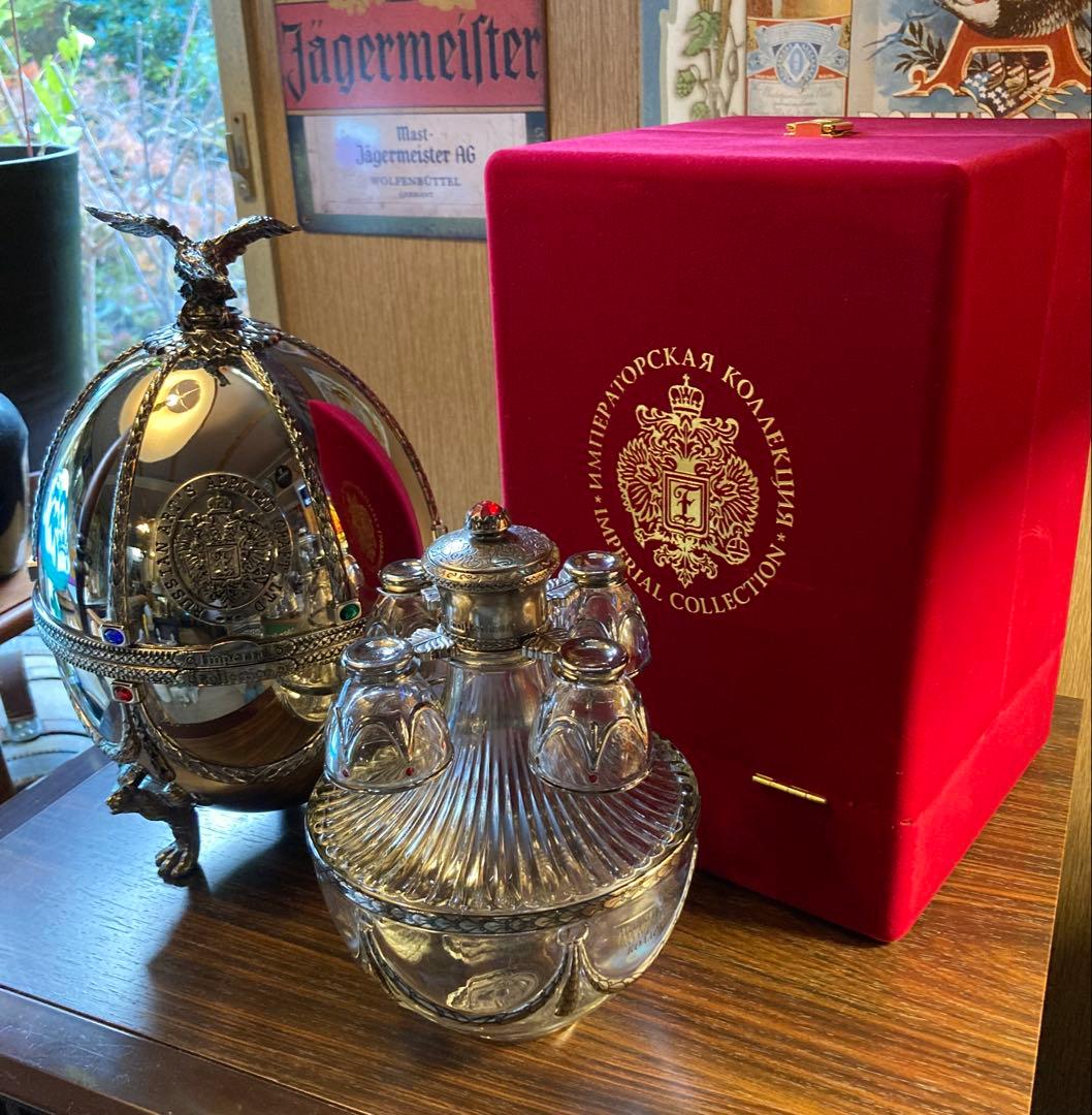 ラドガ インペリアルコレクション 銀 ベネチアングラス デキャンタ 空瓶 空箱