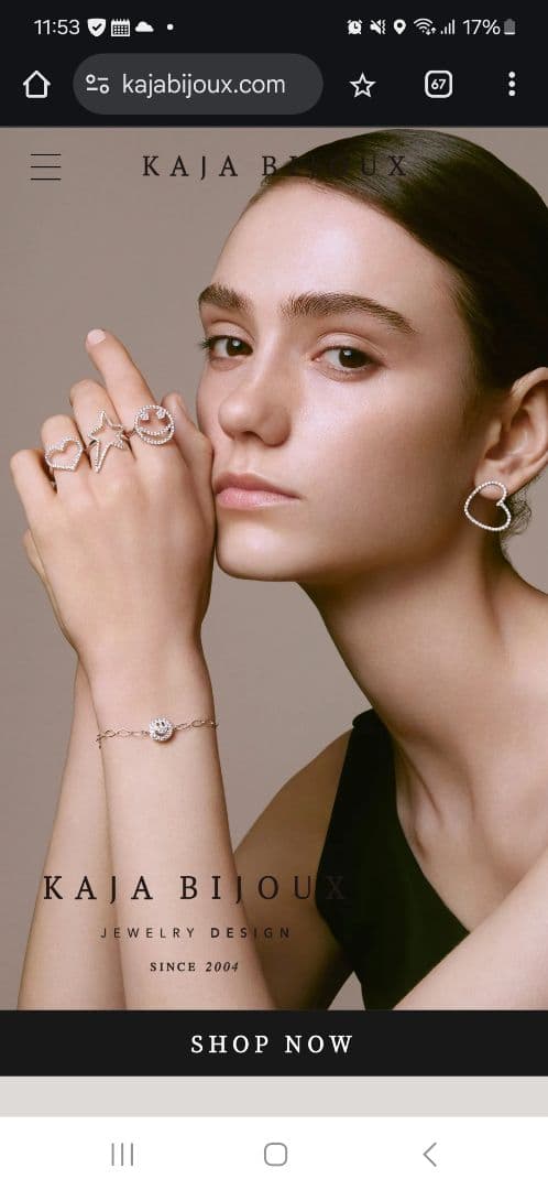 カジャビジュー　ハートリング　ホワイトゴールド　0.35ct　９号　WG