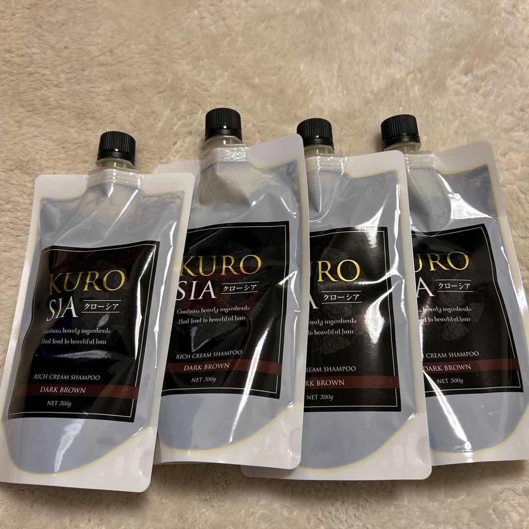 クローシア　ヘアカラーシャンプー 4個セット　ダークブラウン
