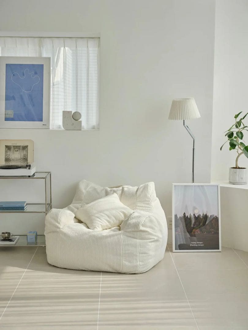 HUGME 1人掛けビーズソファ Ivory LOOSY