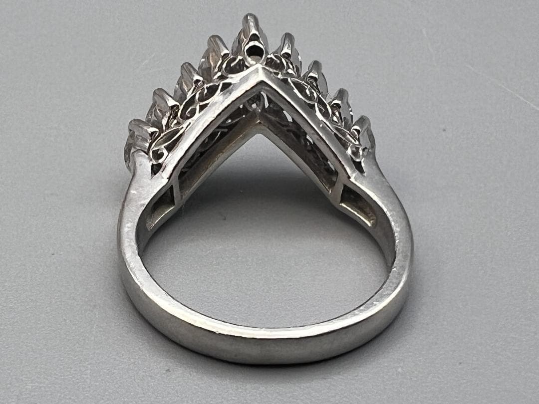 【ととろ】PT900　ダイヤモンブイカット　リングD1.00ct6.5g