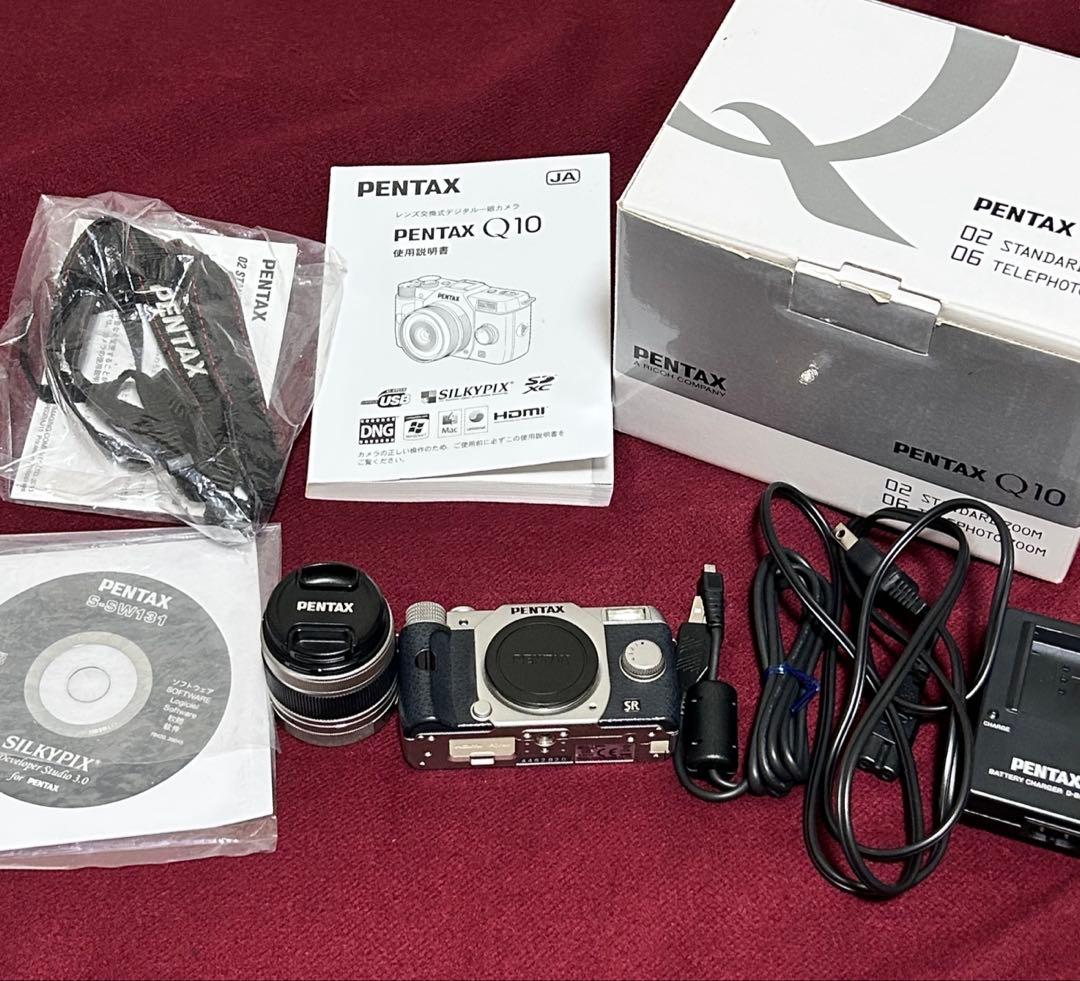 PENTAX Q10 ミラーレス一眼カメラ 02STANDARD ZOOM　箱付