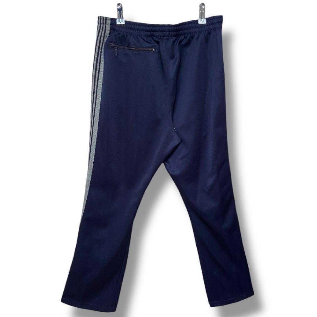 【極美品・タグ付き】Needles ニードルス トラックパンツ 紺 M 刺繍ロゴ