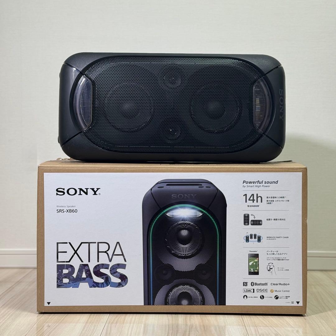 【迫力重低音】SONY SRS-XB60 マイク入力対応 パーティースピーカー